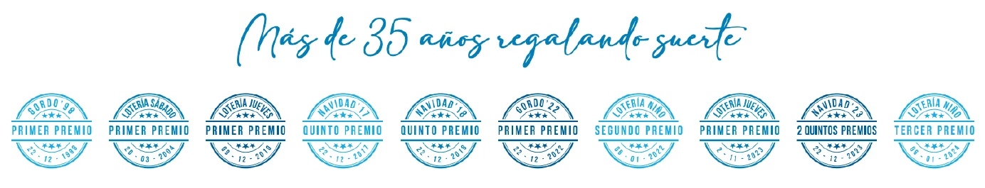 Premios Vendidos por esta Adminstración Oficial de Lotería - Más de 25 años Vendiendo Suerte