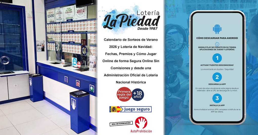 Calendario de Sorteos de Verano 2026 y Lotería de Navidad: Fechas, Premios y Cómo Jugar Online de forma Segura Online Sin Comisiones y desde una Administración Oficial de Lotería Nacional Histórica
