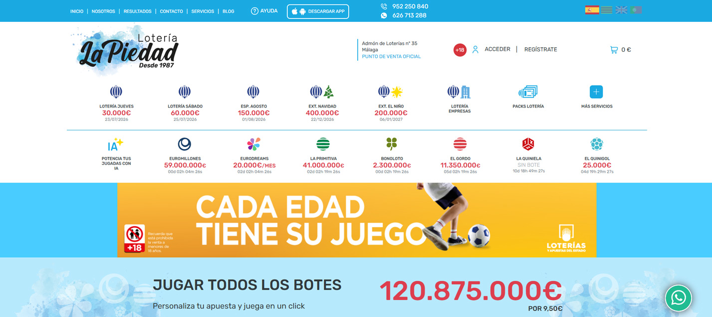 Jugar todos los botes - Personaliza tu apuesta y juega en un click vía Web o App